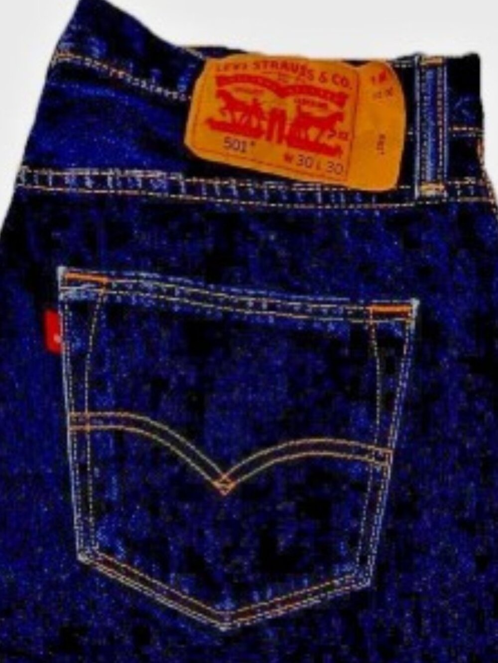 Levis 501 Original Fit Jeans Tag 30x30 Fits 32x29 Rigid Cotton Button Fly Denim